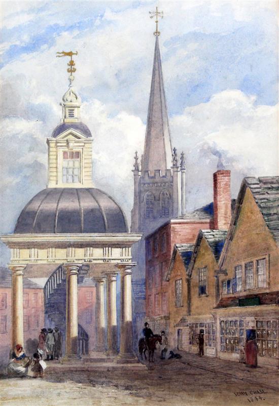 John Chase (1826-1879) Suffolk Street, Ripley?, 16.5 x 11.5in.